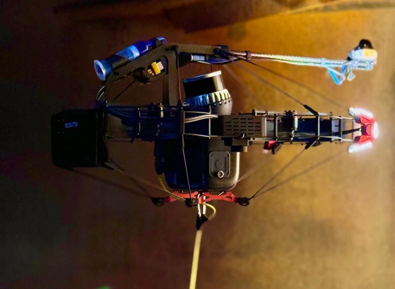 The Scout 137 Drone System can be hand-launched, flown BVLOS, and extracted through the same  opening, eliminating the need for human entry. Its tethered design ensures unlimited flight time without  battery changes, offering unmatched, continuous reliability for inspecting large-scale assets like FPSO tanks