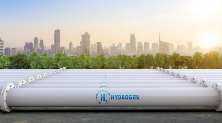 Hydrogen distribution pipelines