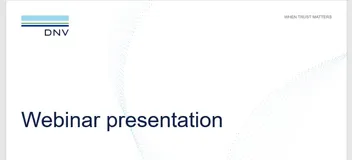 Webinar presentation