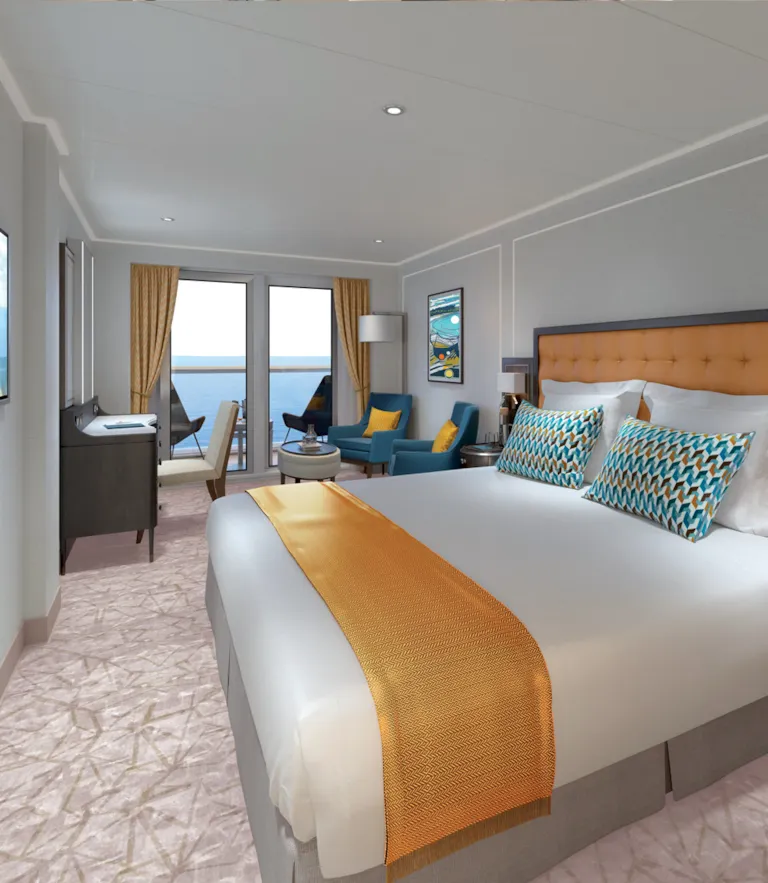 Rendering of cruise cabin - Saga Cruise