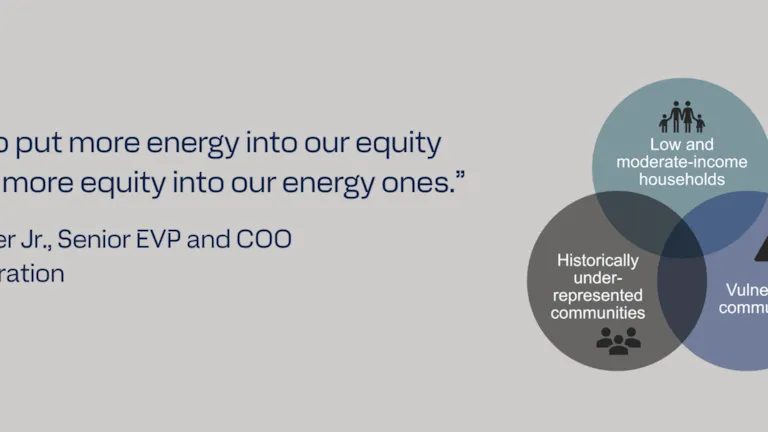 Equity in energy homepage - put equity into energy