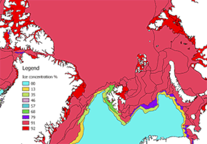 Ice chart of the Barents and Kara Seas