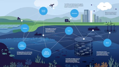 Sustainable growth of marine aquaculture infographic